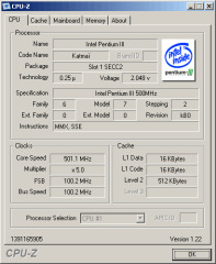 CPUZ Screenshot